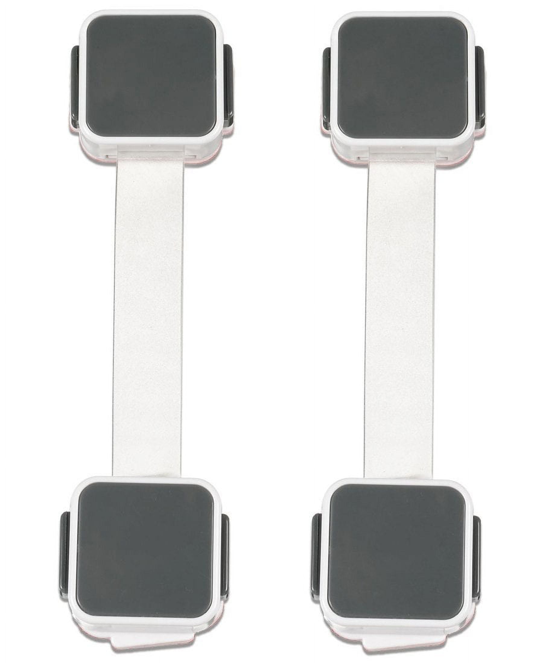 White and Black Dual Action Safety Latches, 2 Pack
