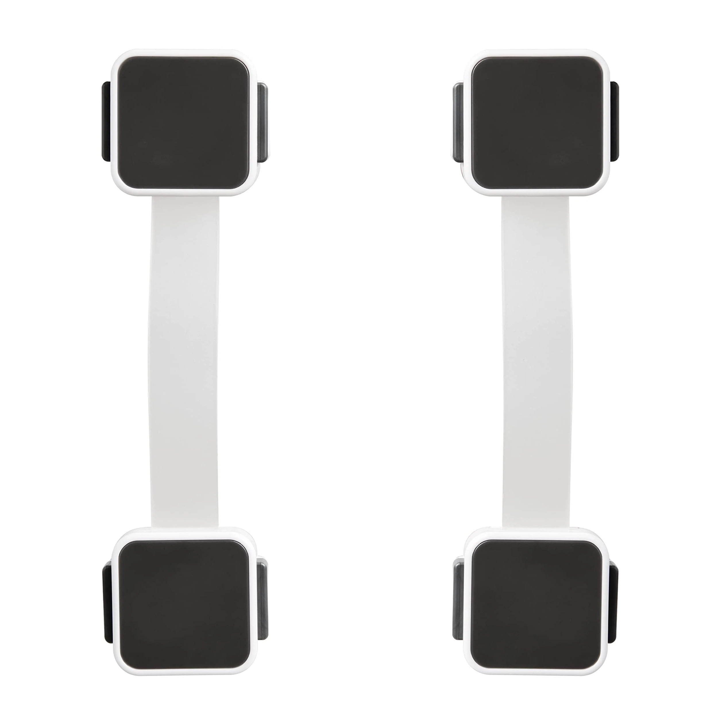 White and Black Dual Action Safety Latches, 2 Pack