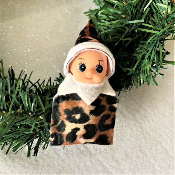 Munchkins and Doodlebugs Cheetah Baby Elf Figurine, Miniature Elf, Tiny Elves