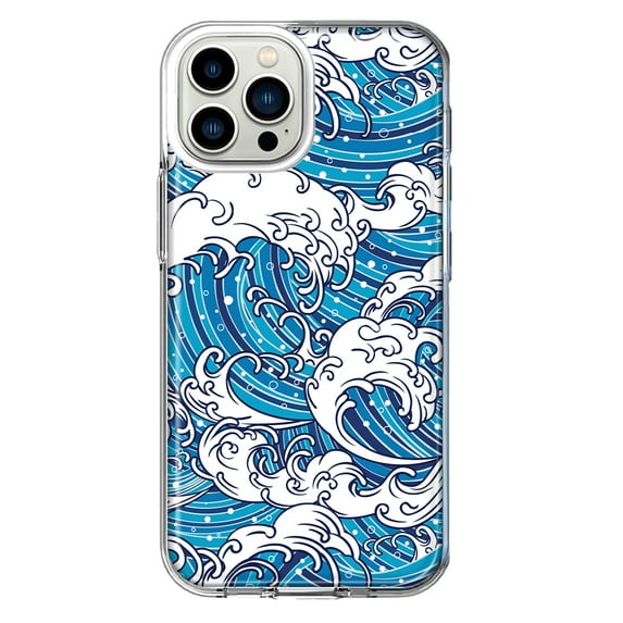 Mundaze - Case for Apple iPhone 11 Pro Max Slim Shockproof Hard Shell Soft TPU Heavy Duty Protective Phone Cover - Japanese Wave
