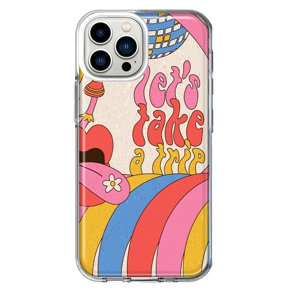 Mundaze - Case for Apple iPhone 13 Pro Max Slim Shockproof Hard Shell Soft TPU Heavy Duty Protective Phone Cover - Retro Pop Art