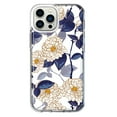 thumbnail image 1 of Mundaze - Case for Apple iPhone 14 Pro Max Slim Shockproof Hard Shell Soft TPU Heavy Duty Protective Phone Cover - Blue White Floral, 1 of 5