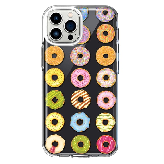 Mundaze - Case for Apple iPhone 15 Pro Max Slim Shockproof Hard Shell Soft TPU Heavy Duty Protective Phone Cover - Cute Donuts