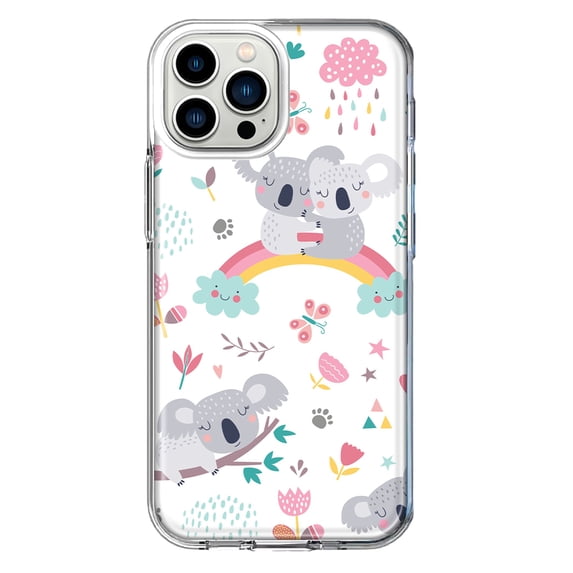 Mundaze - Case for Apple iPhone 15 Pro Slim Shockproof Hard Shell Soft TPU Heavy Duty Protective Phone Cover - Cute Koalas