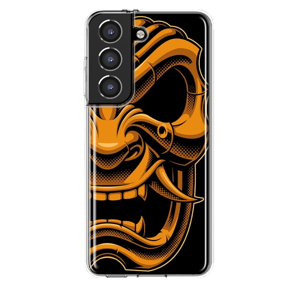 Mundaze - Case for Samsung Galaxy S22 Slim Shockproof Hard Shell Soft TPU Heavy Duty Protective Phone Cover - Samurai Mask