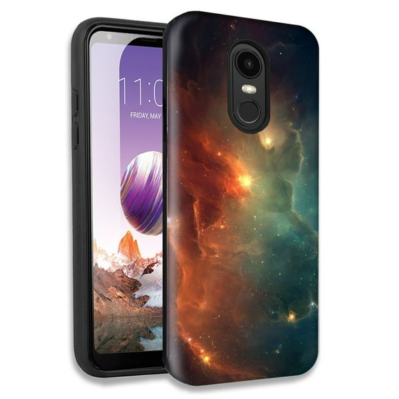 Mundaze Nebula Double Layer Hybrid Case Cover For LG Fortune 2/Aristo 2 Plus/Zone 4/Aristo 3