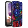 thumbnail image 1 of Mundaze Purple Red Oil Paint Double Layer Hybrid Case Cover For LG Tribute Empire/Risio 3/K8 K8 Plus 2018, 1 of 1