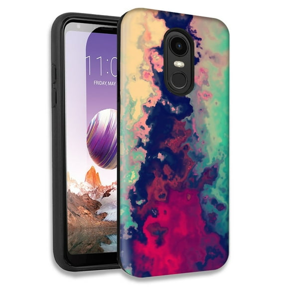 Mundaze Watercolor Paint Double Layer Hybrid Case Cover For LG Fortune 2/Aristo 2 Plus/Zone 4/Aristo 3