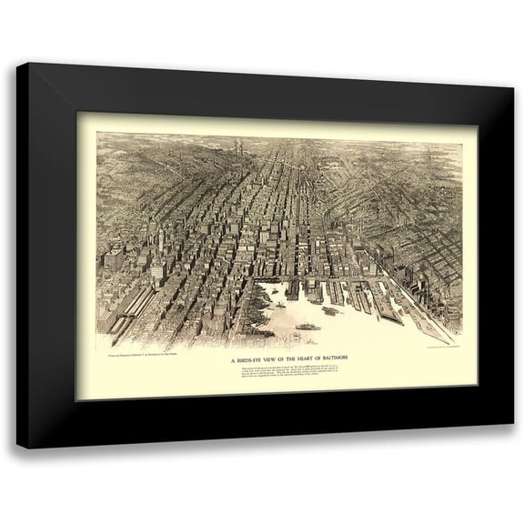 Munder 14x11 Black Modern Framed Museum Art Print Titled - Baltimore Maryland - Munder 1912