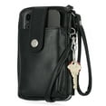 thumbnail image 1 of Mundi Women's Vegan Leather RFID Crossbody Cell Phone Purse Holder Wallet, Black, 1 of 5