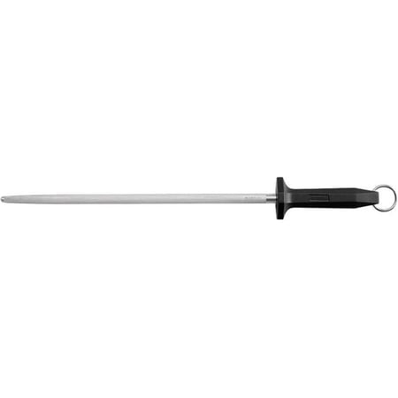 Mundial 3306-14 14 in. Premium Series Striated Sharpening Steel, Black