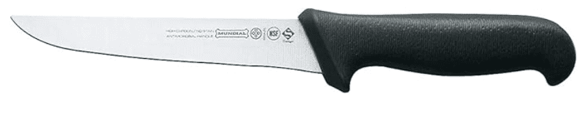 Mundial 5500 Series Boning Knife Stiff Blade, 6 inch Black