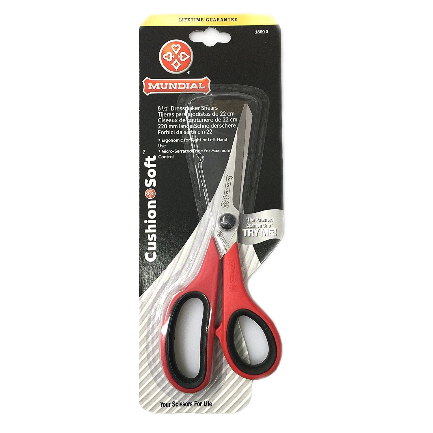 Mundial Cushion Soft 8-1/2" Dressmaker Shears Scissors 1860-3