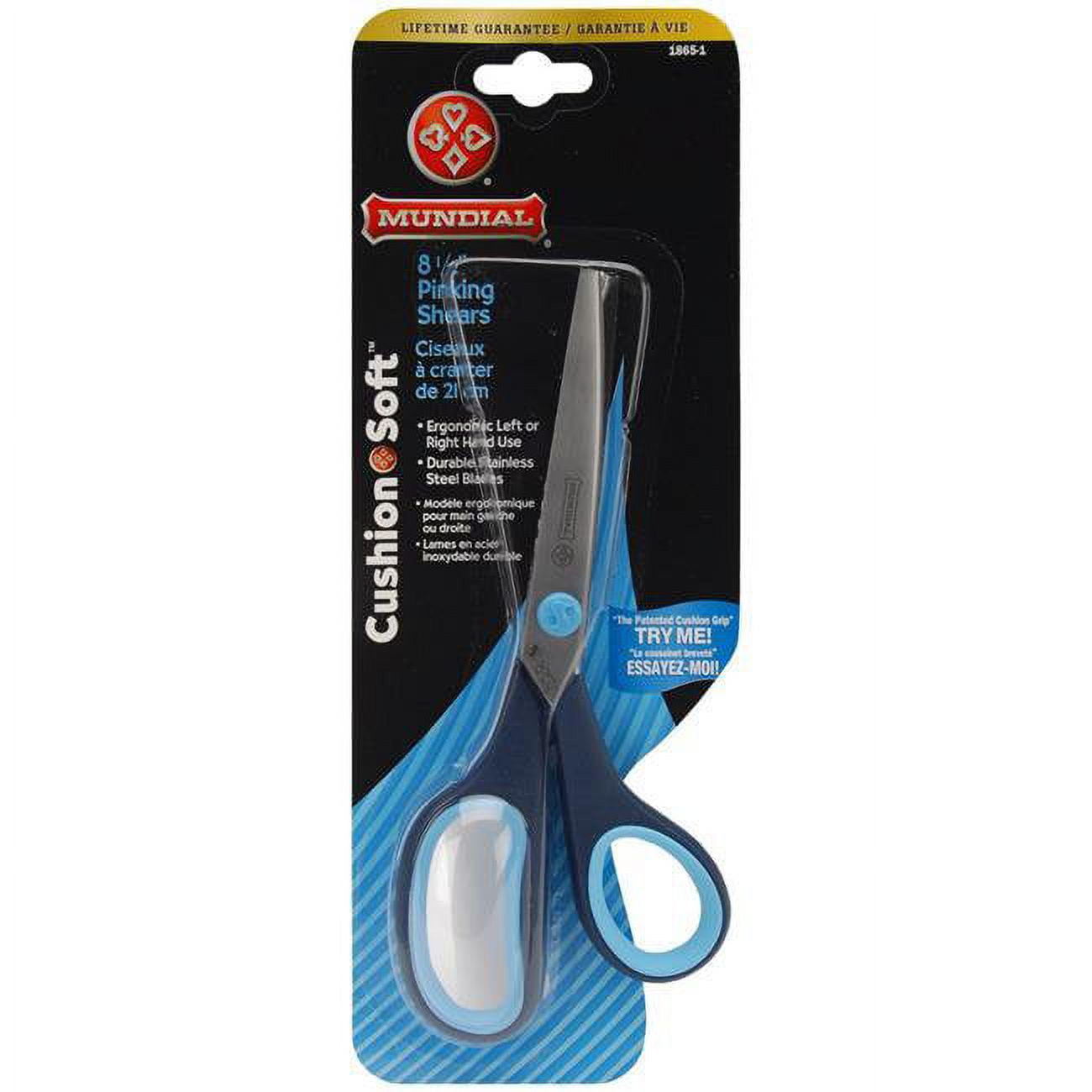 Mundial cushion Soft Dressmaker Shears 8.5" - Serrated Bottom Blade