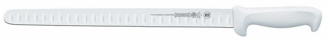 Mundial W5627-14GE 14-Inch Hollow Edge Slicing Knife, White