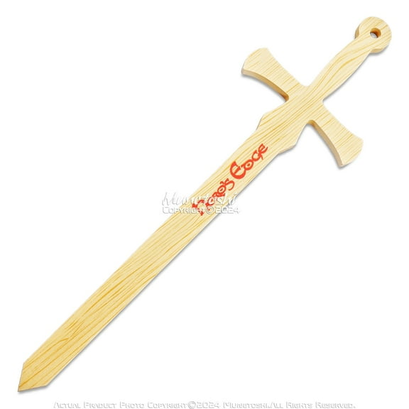 Munetoshi 20.5" Wooden Finish Medieval Hero Foam Sword Sparda Costume Prop Viking Medieval Cosplay