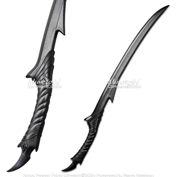 Munetoshi 33.5" Polypropylene Black Elven Sword Rings Lord Medieval Fantasy Cosplay Costume