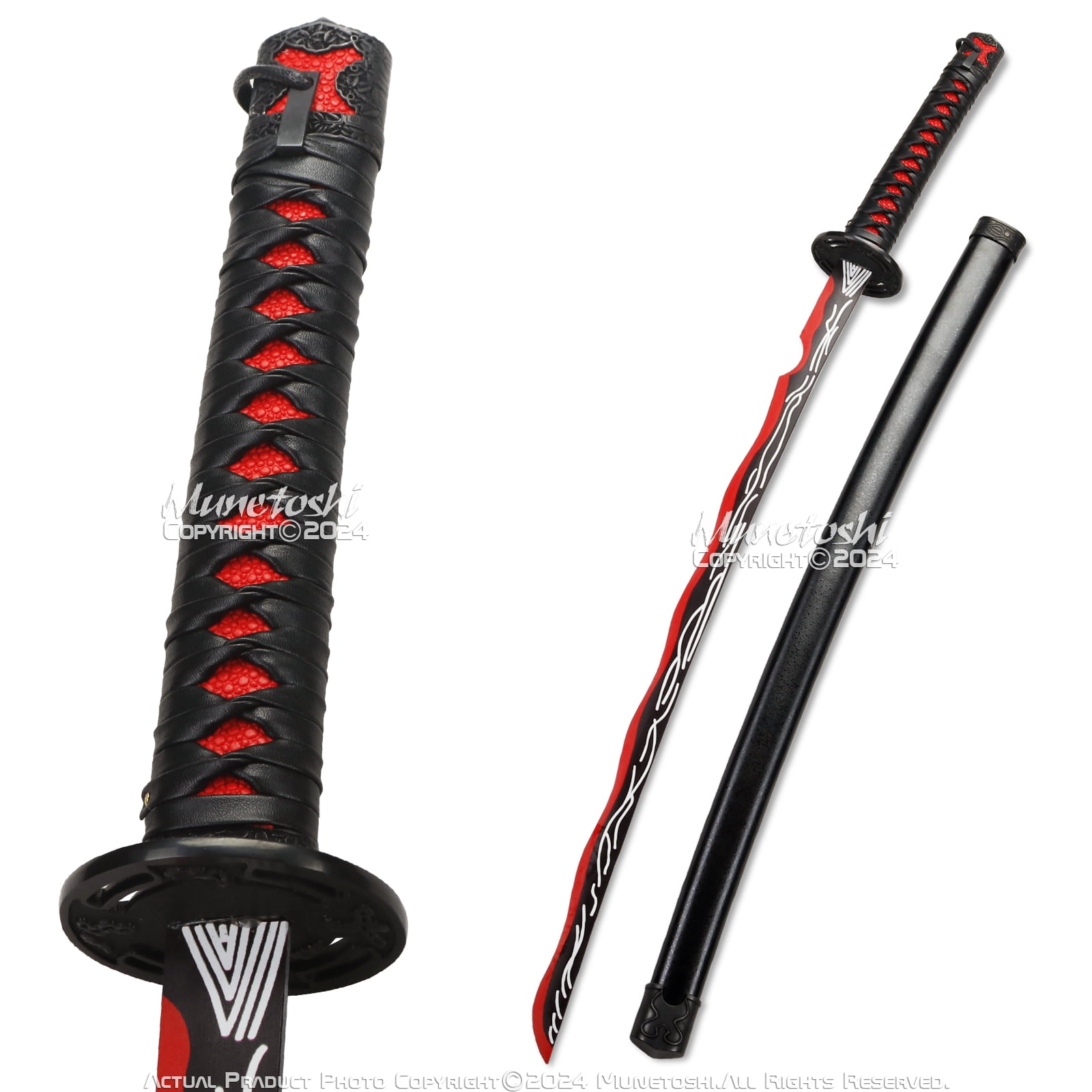 37.5" Rivers of Blood Katana Elden Stainless Steel Anime Replica w/ Sheath Costume