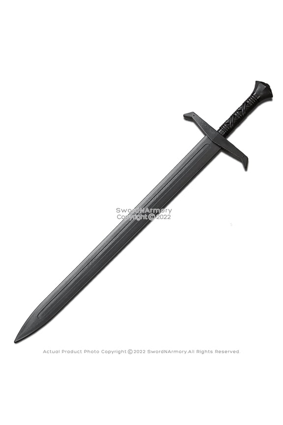 37 Polypropylene European Long Sword Black Medieval Renaissance Practice Cosplay