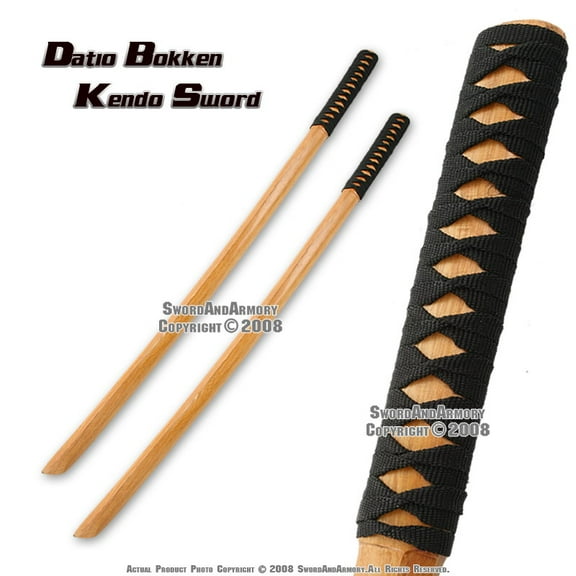 Munetoshi 39" Set of 2 Training Katana Wooden Bokken Practice Sword Kendo Bokuto Natural Martial Art