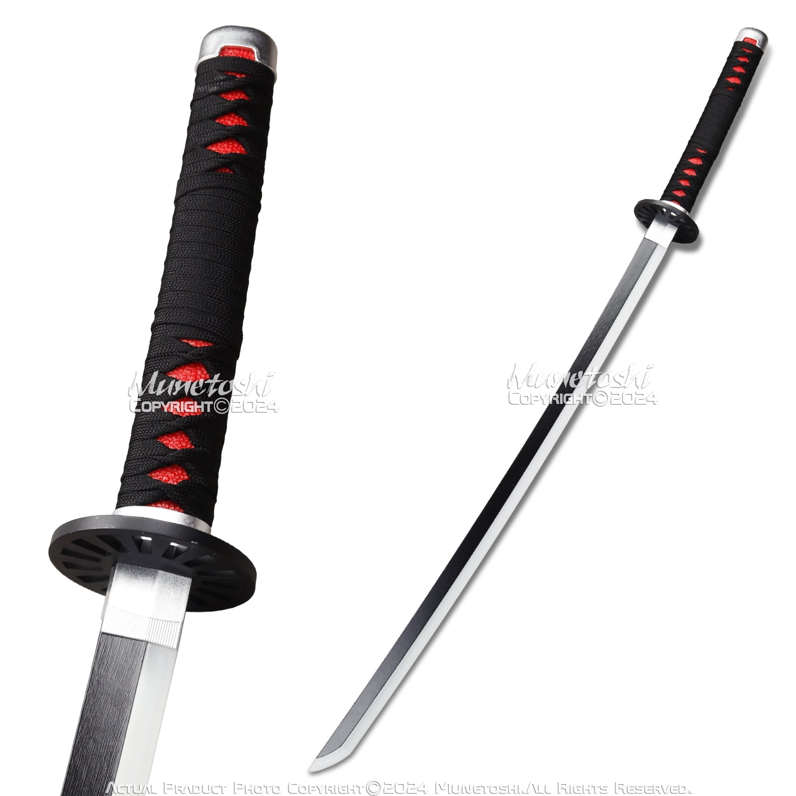Munetoshi 40.5” LED Light Plastic Tanjiro Kamado Nichirin Katana Samurai Sword Demon Anime