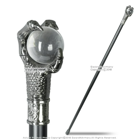 Munetoshi Crystal Ball Wizard's Scrying Stick Handle Costume Cane