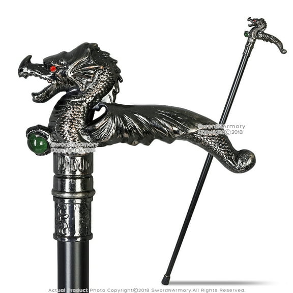 Munetoshi Gemstone Dragon Gentleman's Stick Costume Cane Decoration