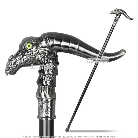 Munetoshi Green Eyed Dragon Gentleman's Stick Costume Cane Decoration