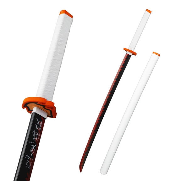 Munetoshi 41" Foam Demon Killer Anime Flame Sword Halloween Cosplay Prop