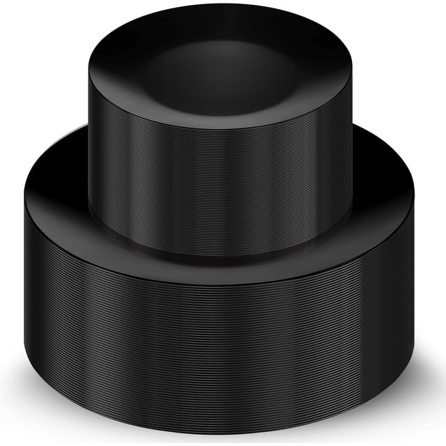 Munfix 100 Black Plates Set, 50 Pcs 10.25 Inch Dinner Plates and 50 Pcs