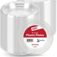 thumbnail image 1 of Munfix Disposable Clear Round 9" Plastic Party Plates (200 Count), 1 of 6