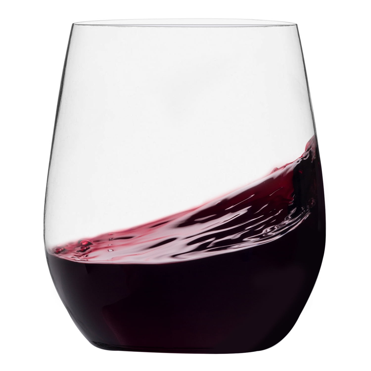Clear BPA-Free Recyclable Plastic Stemless Wine Tumblers, 48-Pack