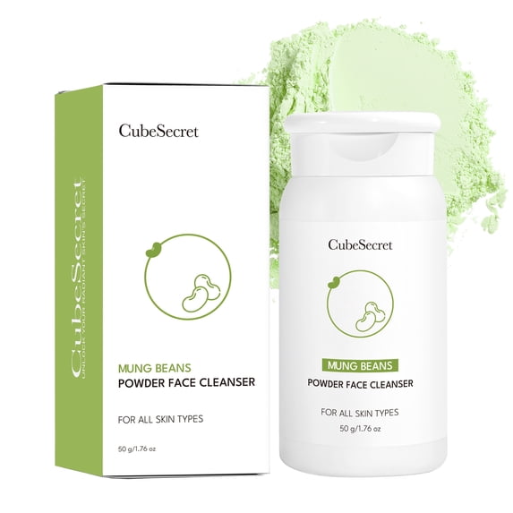 Mung Bean Extract Enzyme Powder Face Cleanser | Gentle Exfoliating & Brightening | For All Skin Types, 50g