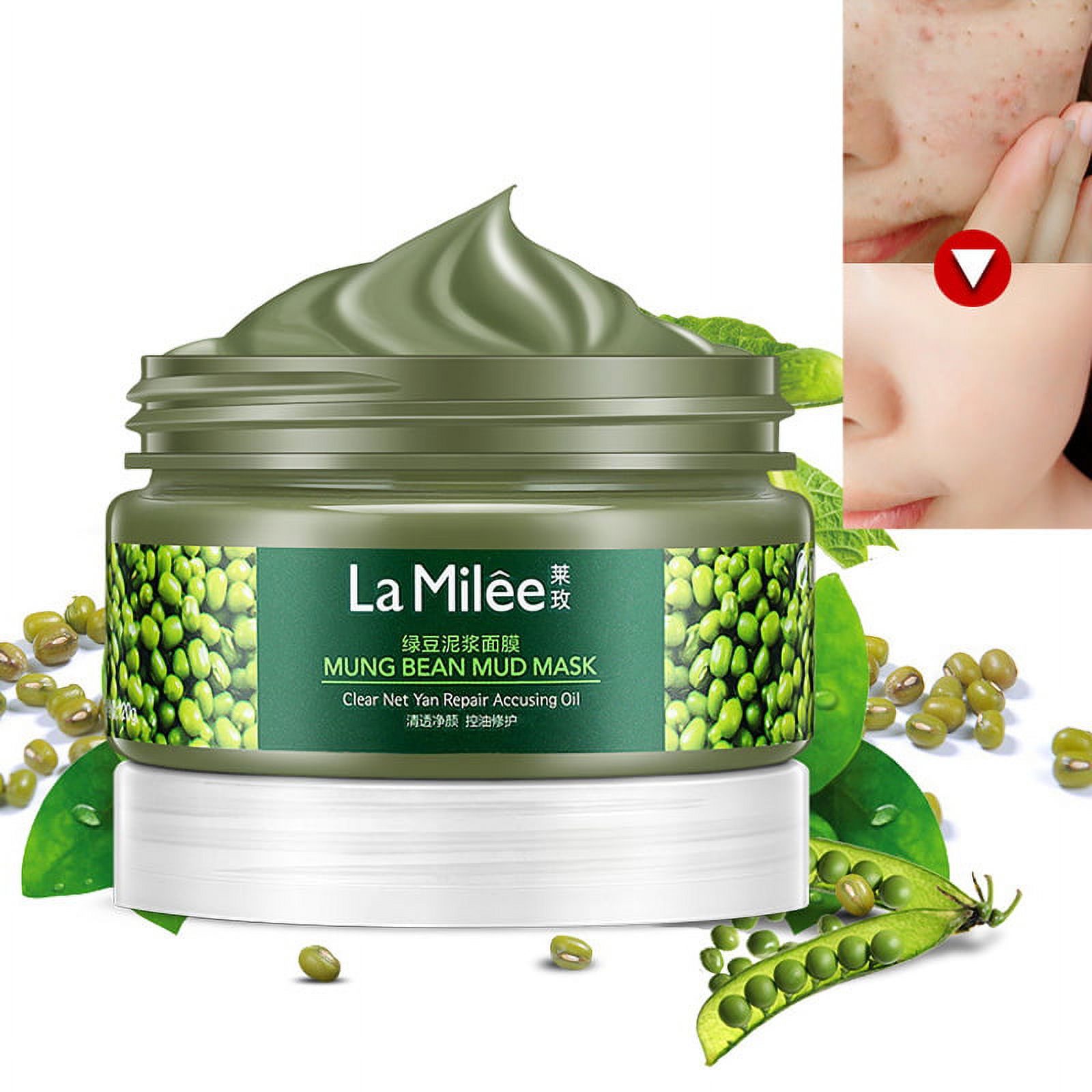 Mung Bean Mud Face Mask Peeling Acne Blackhead Treatment Whitening