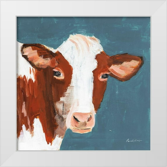 Munger, Pamela 12x12 White Modern Wood Framed Museum Art Print Titled - Rusty Blue