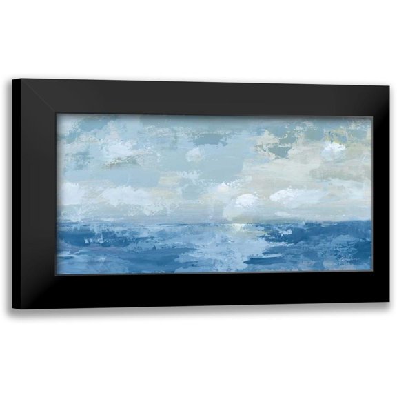 Munger, Pamela 14x9 Black Modern Framed Museum Art Print Titled - Silver Blue Sea