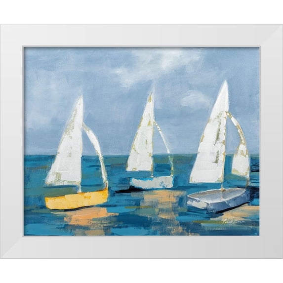 Munger, Pamela 18x15 White Modern Wood Framed Museum Art Print Titled - Sail Away