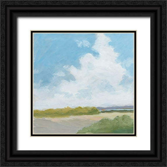 Munger, Pamela 26x26 Black Ornate Wood Framed with Double Matting Museum Art Print Titled - Clouds Over Lagoon