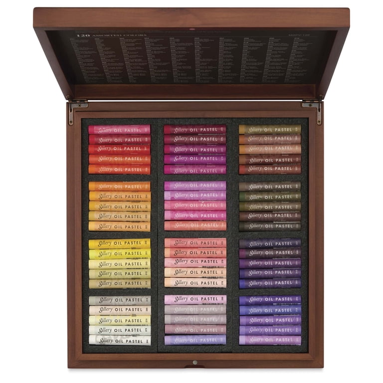 Mungyo Artists' Soft Oil Pastels, 120 Color Set, Wooden Box