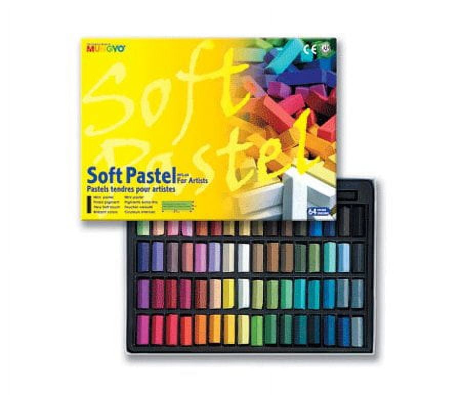 Mungyo Soft Pastel Multicolor Square Chalk Set 64 Count