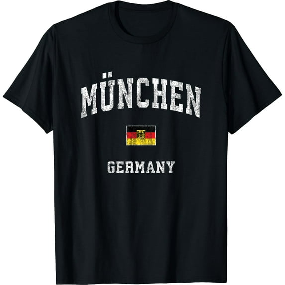 Munich Germany Munchen Vintage Athletic Sports, Design T-Shirt mens t hirt men，black，women，misfits，journey ，boys