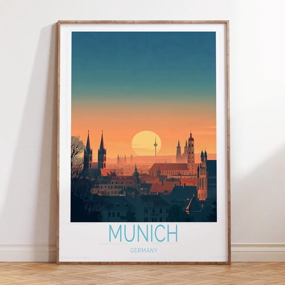 Munich Germany Urban Architecture Print Unframed Paper Print