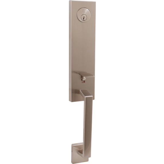Munich Handleset, KW Keyway, No Interior Pack Included, Satin Nickel by Stone Harbor Hardware