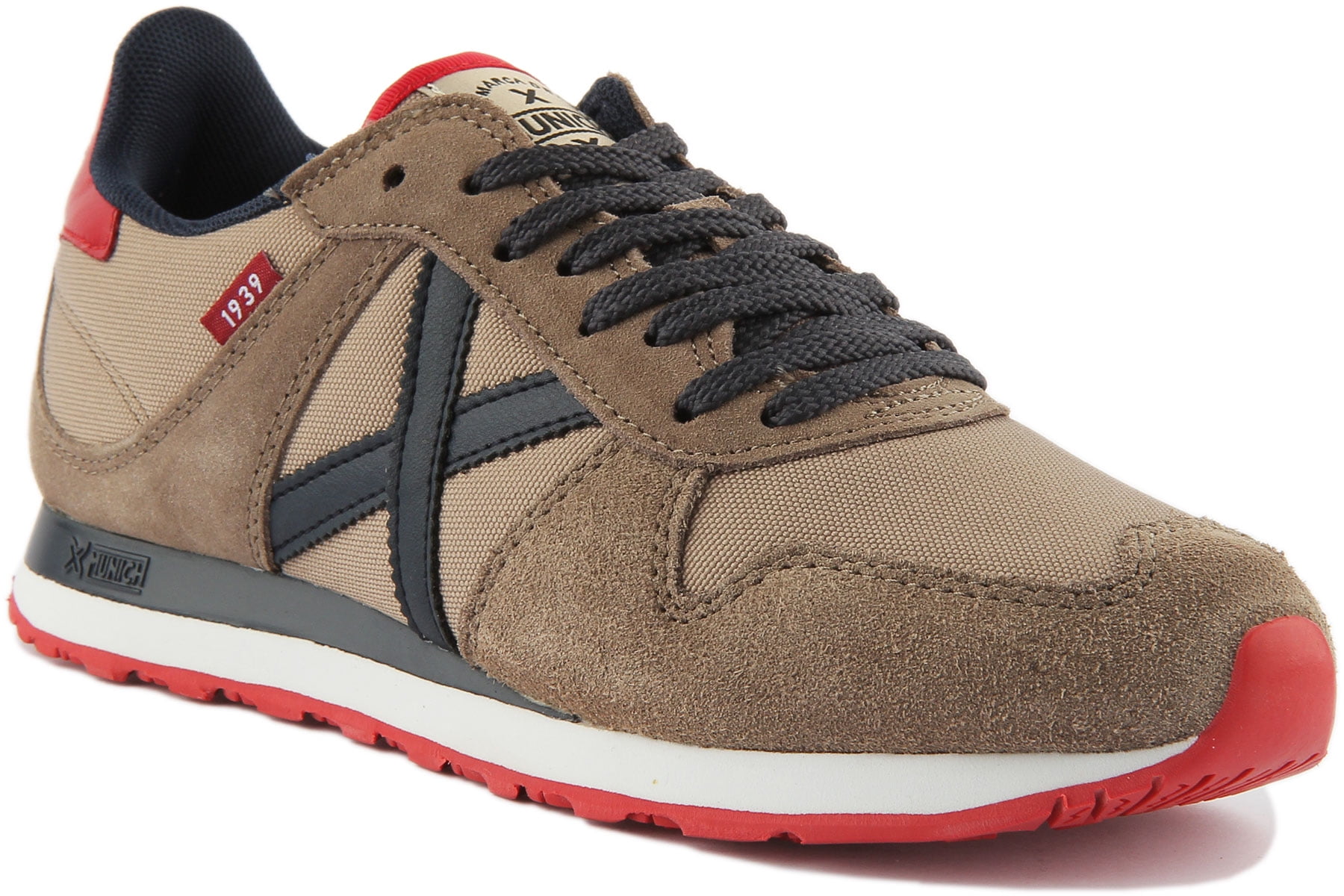Munich Massana 437 Unisex Lace Up Casual Trainers With 1939 Label In Grey Size 10 Walmart