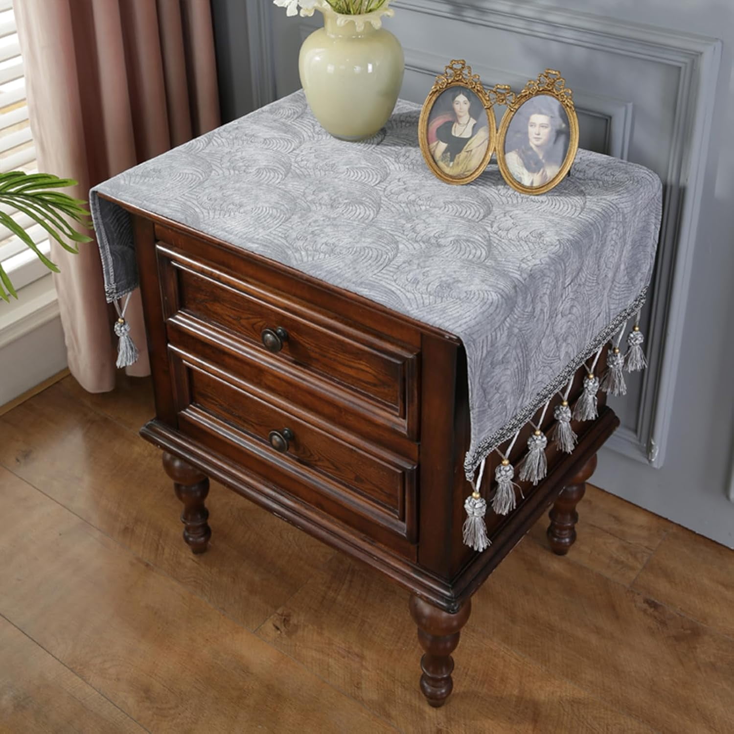 Municipal Bedside Tablecloth European Style Bedside Tablecover Jacquard ...
