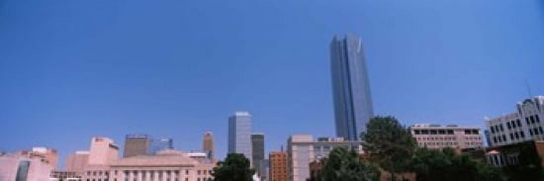 Municipal Building with Devon Tower in the downtown Oklahoma City Oklahoma USA Canvas Art - Panoramic Images (18 x 6)