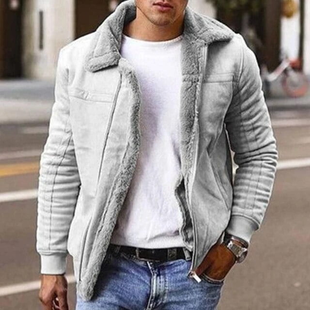 Municipal Casual Slim Fit Solid Color Wool Inner Mens Jackets Fall ...