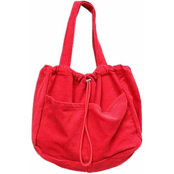 HLSOHJP Corduroy Tote Bag for Women Vintage Hobo Bags for Women Large Shoulder Bag Travel Bag Gym Bag Handbag Carryall Bag