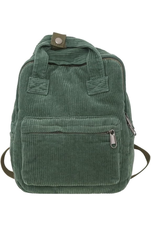 Cute Corduroy Backpack Women Men Casual Mini Backpack Hiking Back Pack Travel Backpack College Gym Bag Purse