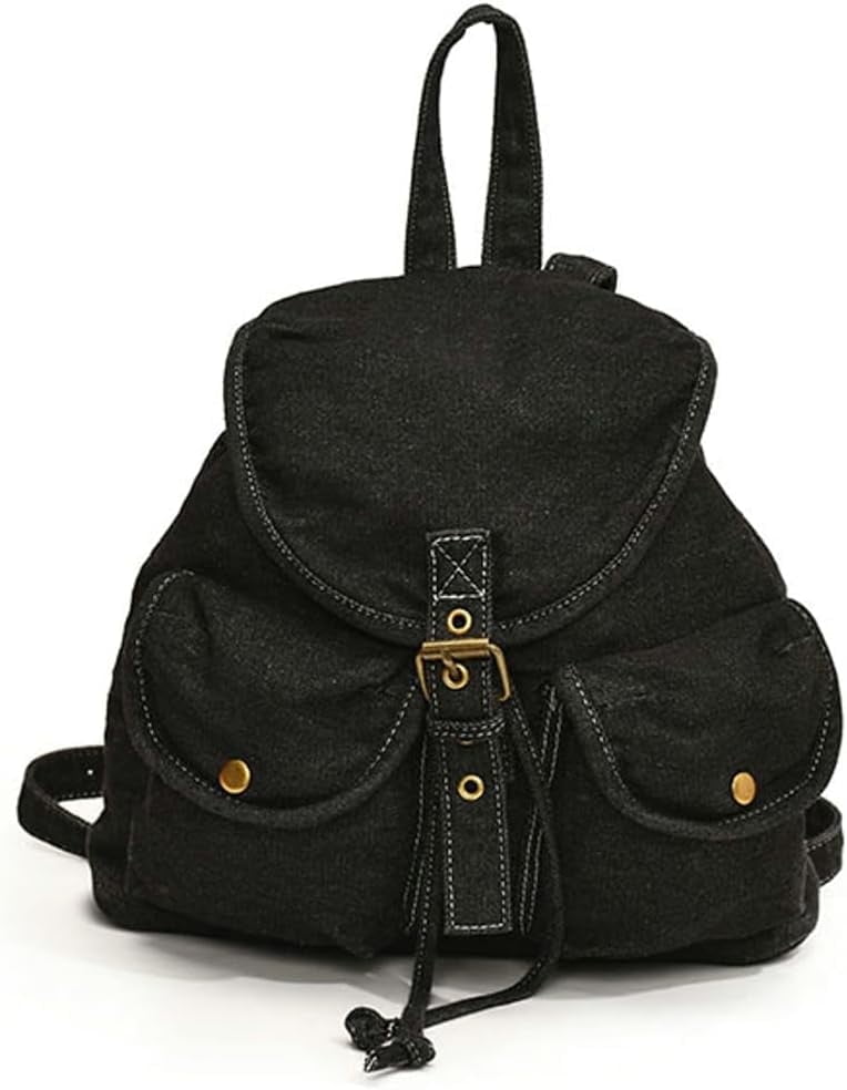 black denim mini backpack Municipal Cute Denim Backpack Women Men Lightweight Casual Mini Backpack  Hiking Back Pack Travel Backpack College Gym Bag Purse